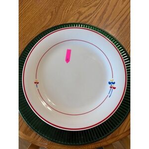 Diva Designs Tulips Japan Lot 3080 Saucer Dish Red‎ Trim Floral Accent